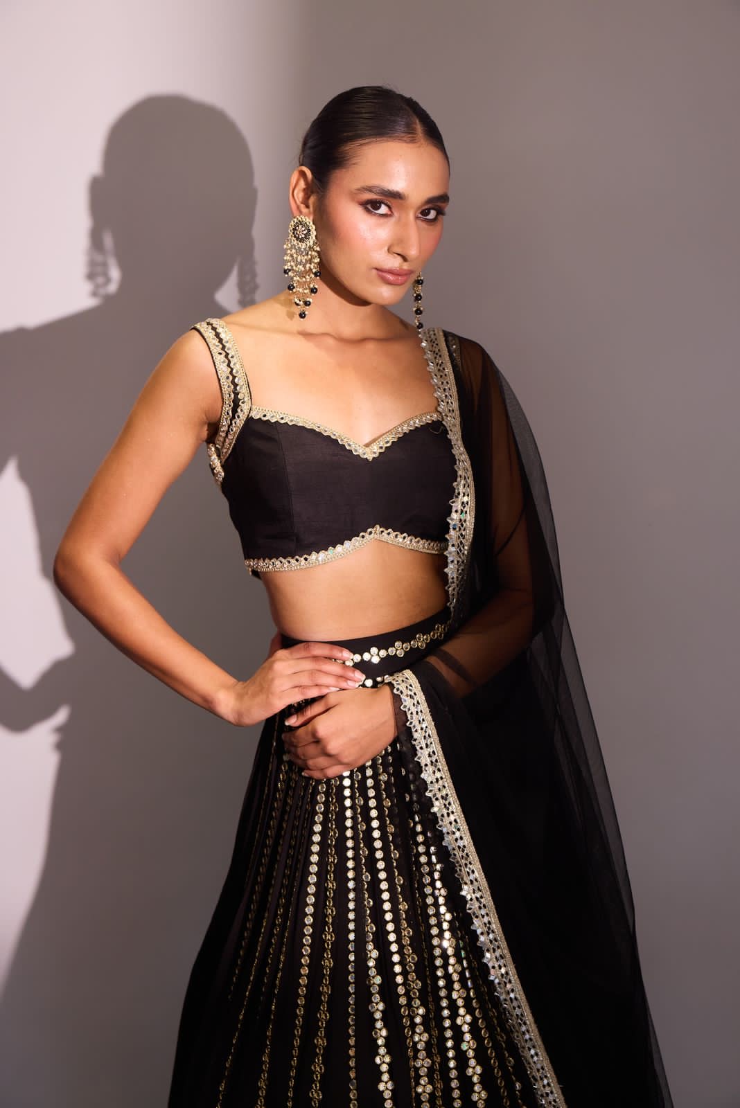 Black Royalty Lehenga