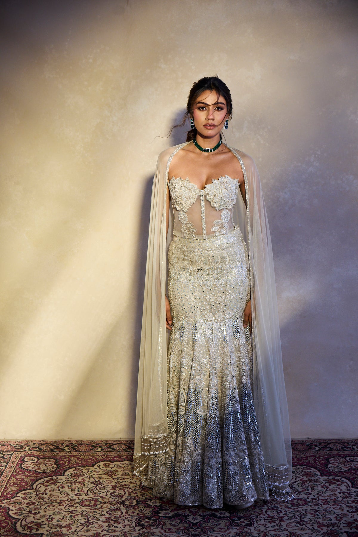 Zaraya - Lace Corset Lehenga