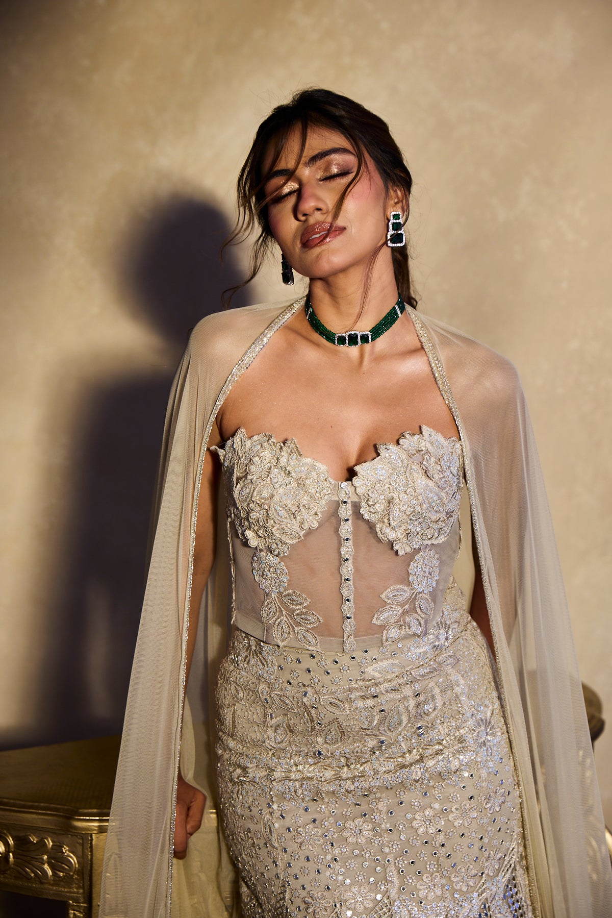Zaraya - Lace Corset Lehenga