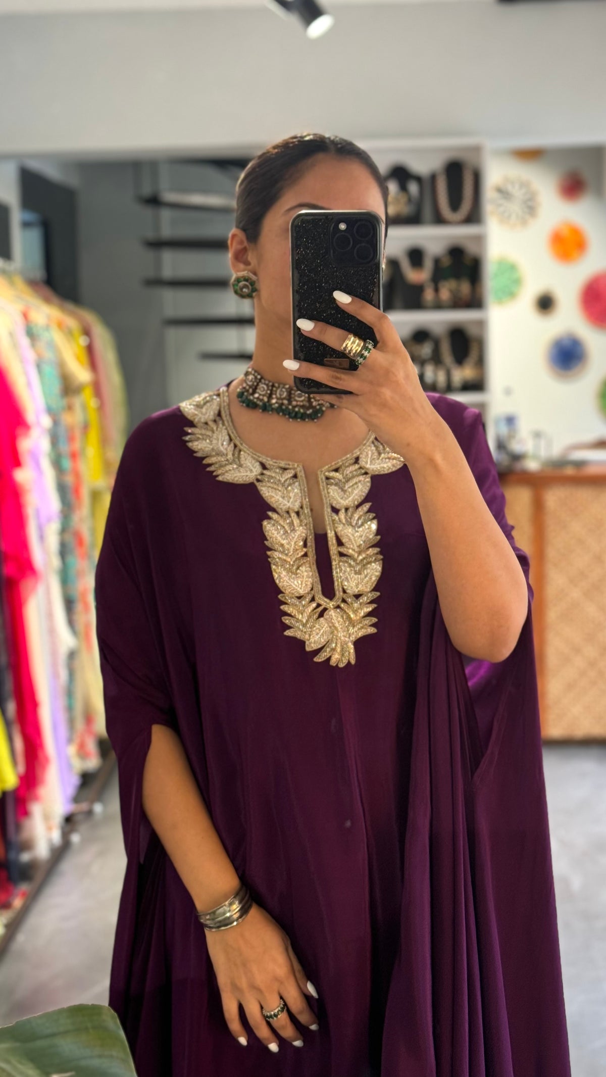 Purple Kaftan Set