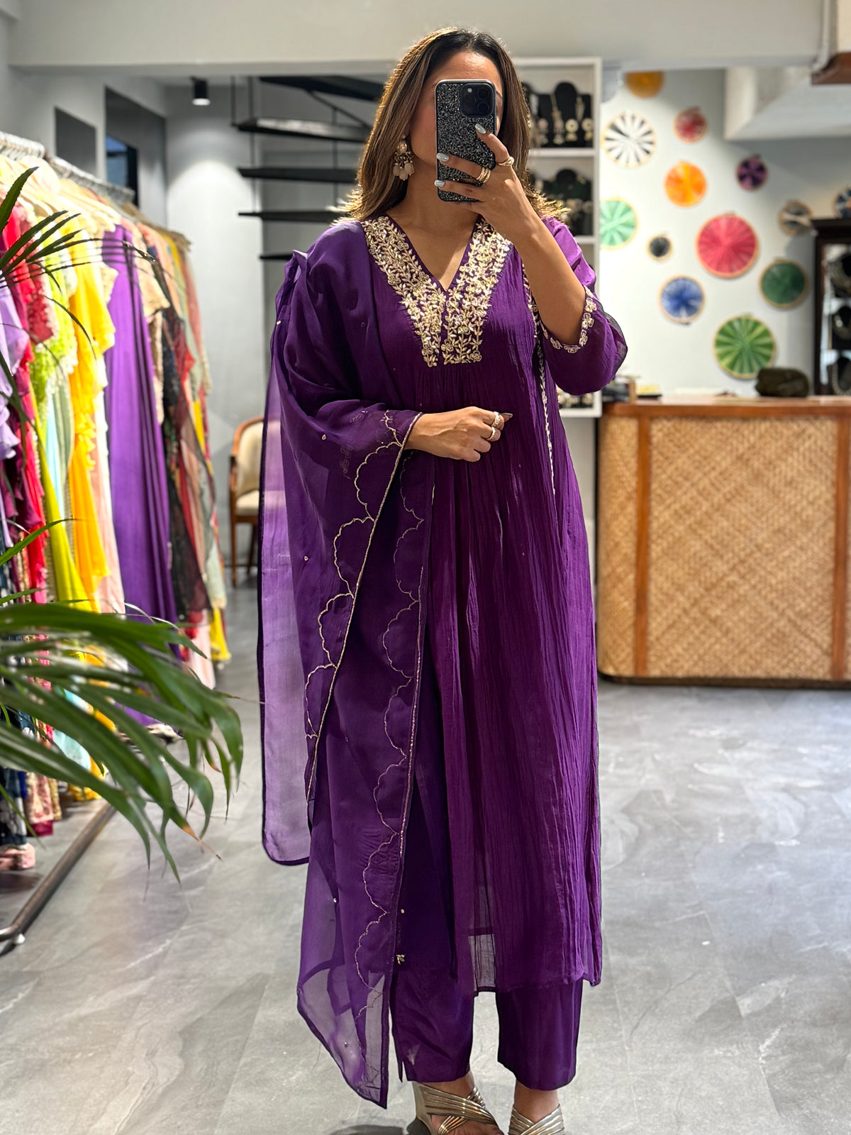 Purple Mirage Anarkali