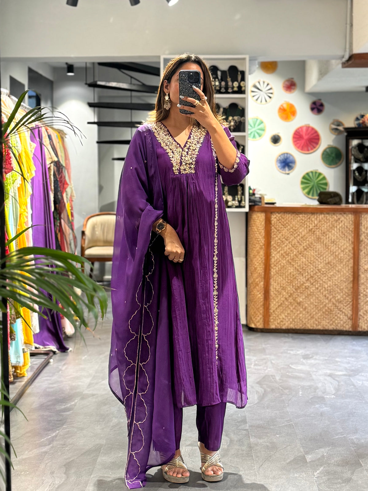 Purple Mirage Anarkali