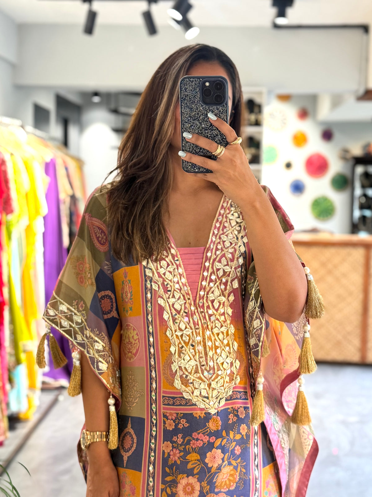 Pink Printed Kaftan Muse
