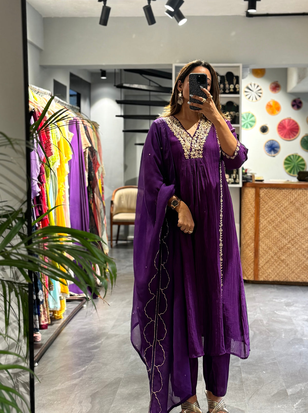 Purple Mirage Anarkali