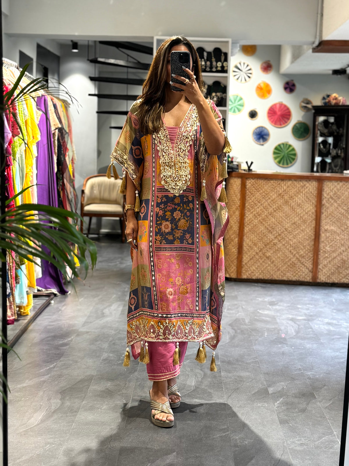Pink Printed Kaftan Muse