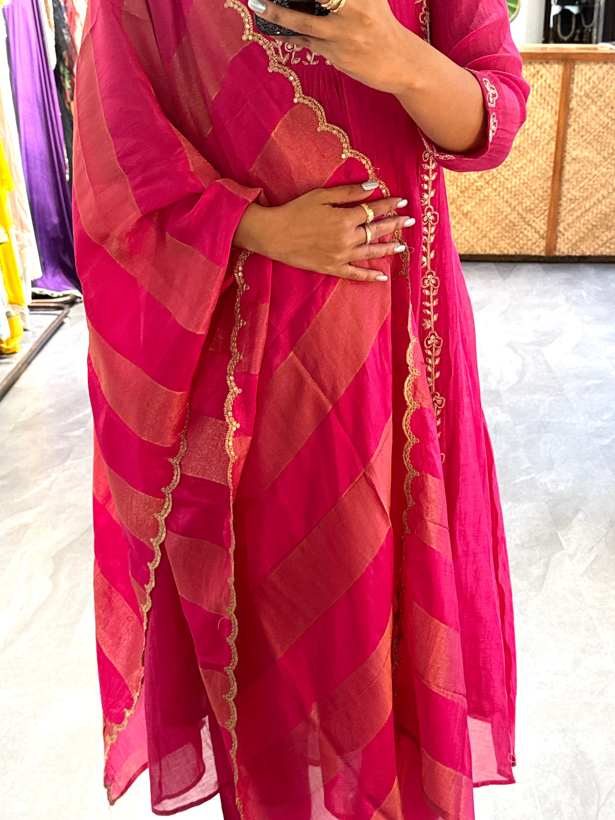 Pink Mirage Anarkali