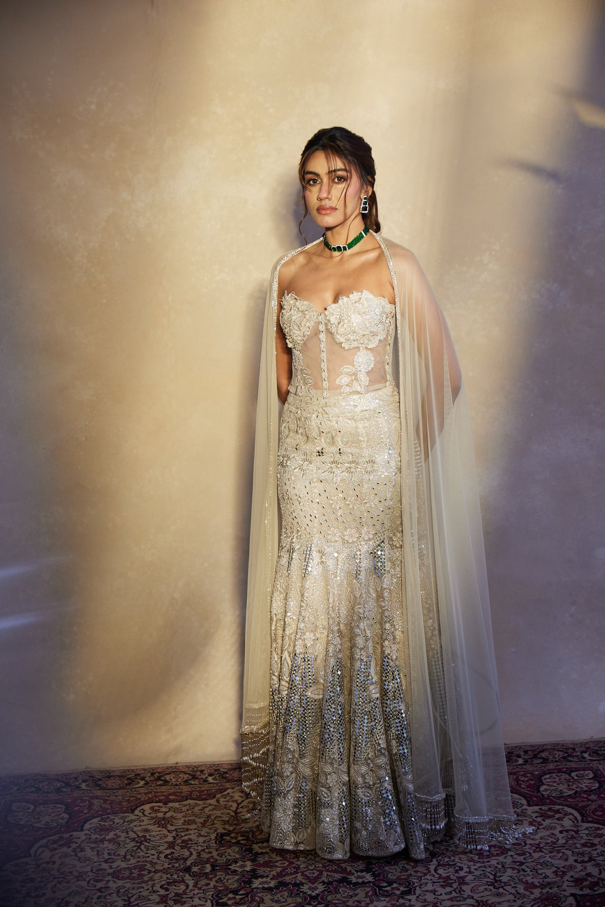 Zaraya - Lace Corset Lehenga