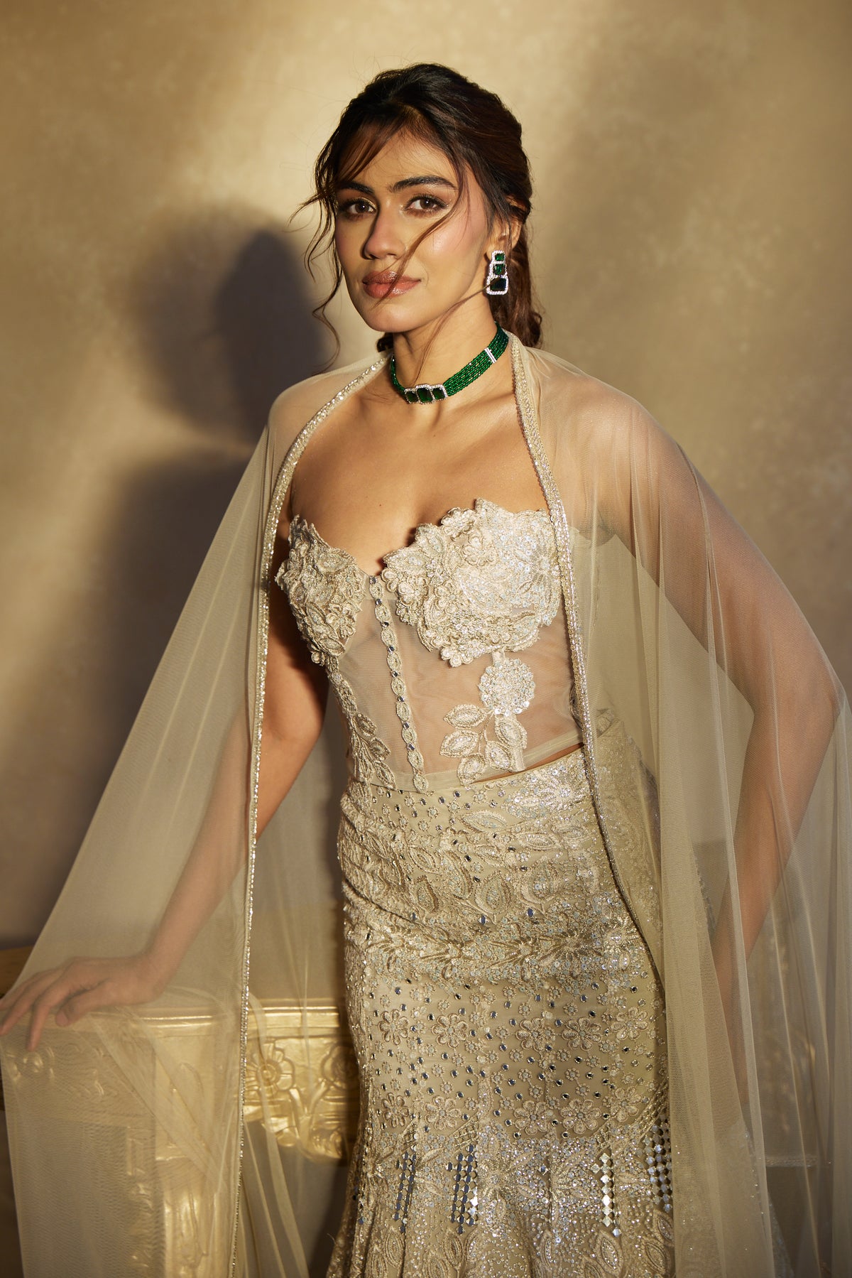 Zaraya - Lace Corset Lehenga